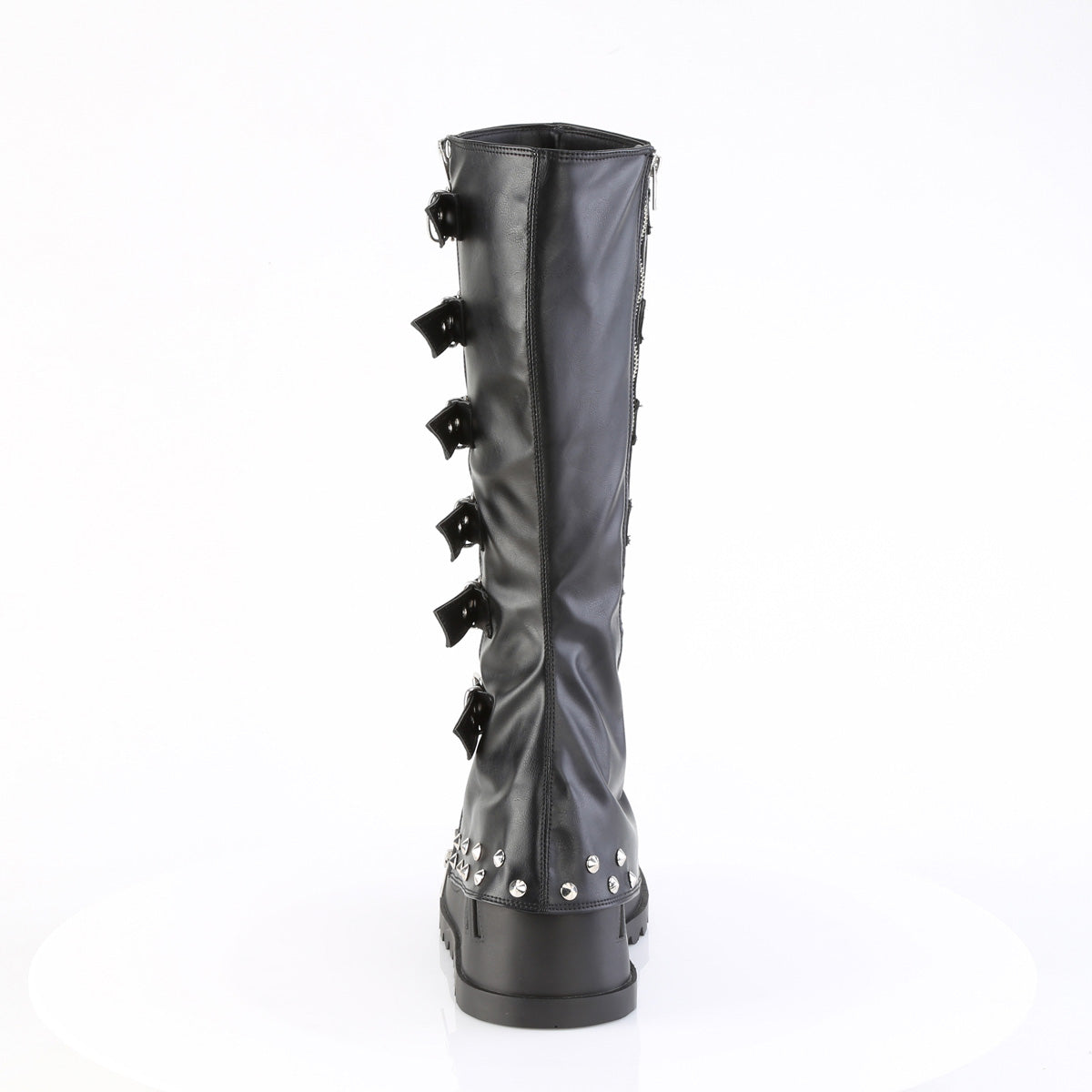 STOMP-223 4 3/4" Wedge PF STR Knee High Boot, Inside Zip