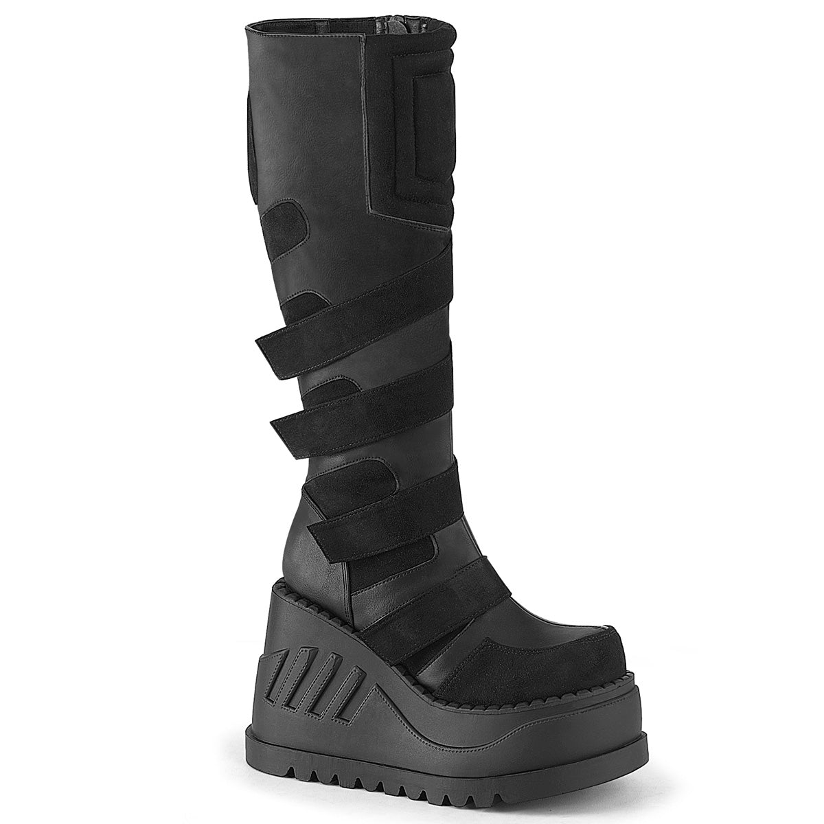 STOMP-228 4 3/4" Wedge PF Knee High Boot, Inside Zip