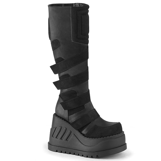 STOMP-228 4 3/4" Wedge PF Knee High Boot, Inside Zip