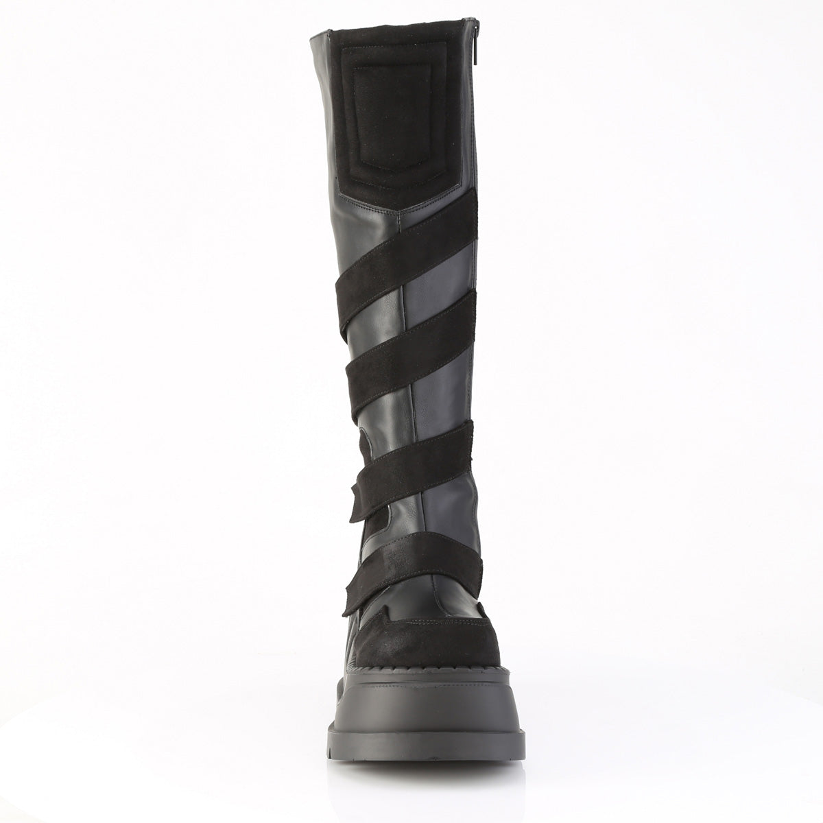 STOMP-228 4 3/4" Wedge PF Knee High Boot, Inside Zip