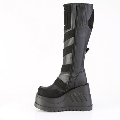 STOMP-228 4 3/4" Wedge PF Knee High Boot, Inside Zip