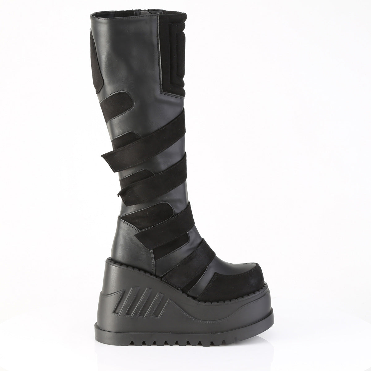 STOMP-228 4 3/4" Wedge PF Knee High Boot, Inside Zip