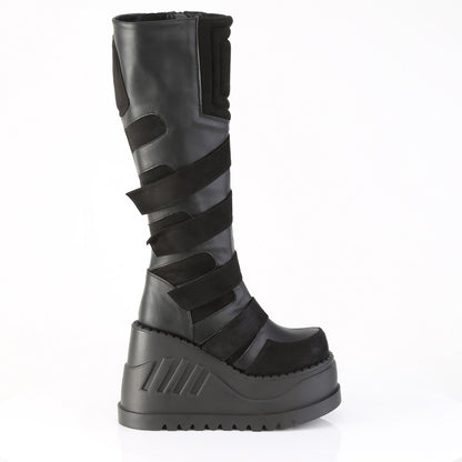 STOMP-228 4 3/4" Wedge PF Knee High Boot, Inside Zip
