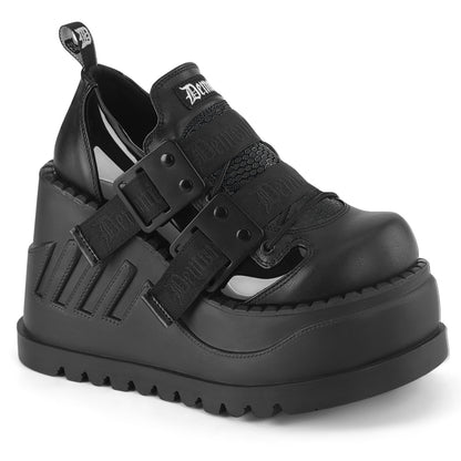 STOMP-28 4 3/4" Wedge PF Lace-Up Shoe w/ Hook-N-Loop Straps