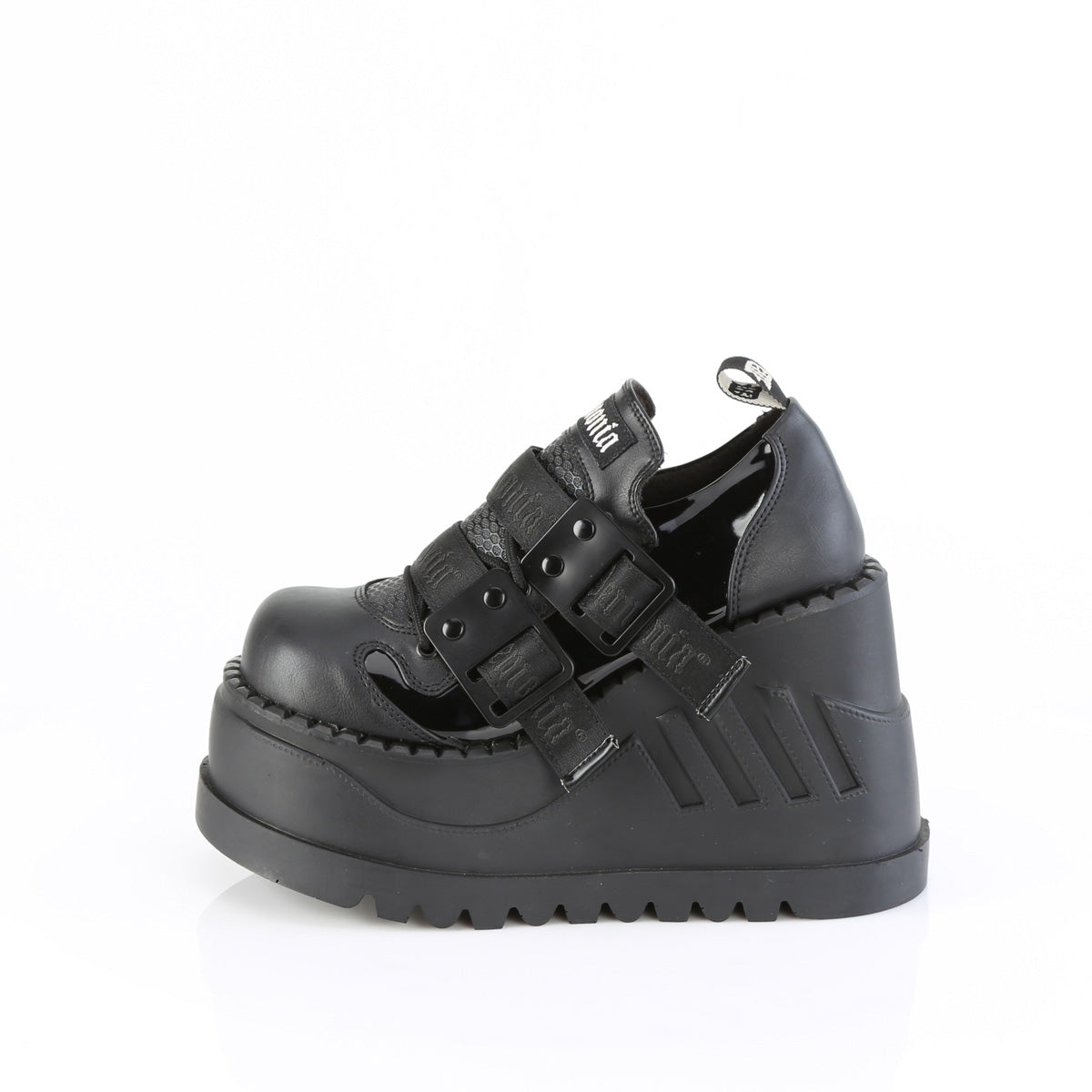 STOMP-28 4 3/4" Wedge PF Lace-Up Shoe w/ Hook-N-Loop Straps
