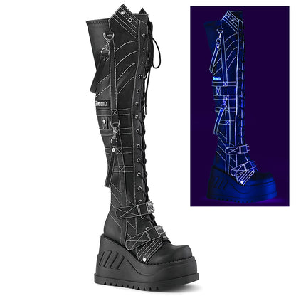 STOMP-310 4 3/4" Wedge PF STR Over-The-Knee Boot, Inside Zip
