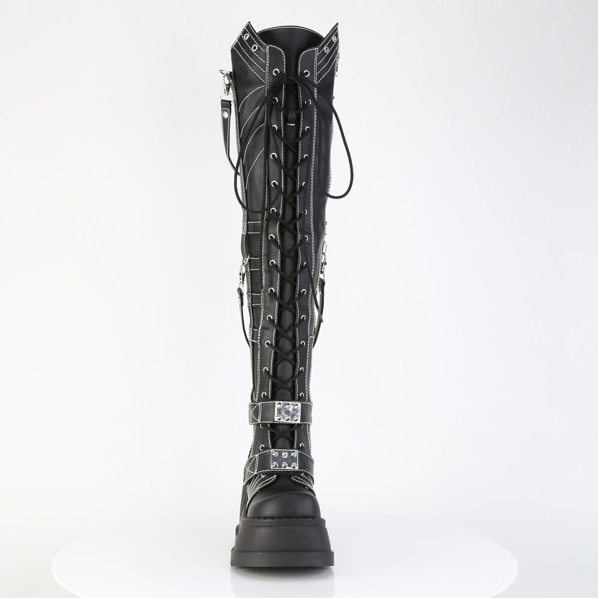 STOMP-310 4 3/4" Wedge PF STR Over-The-Knee Boot, Inside Zip