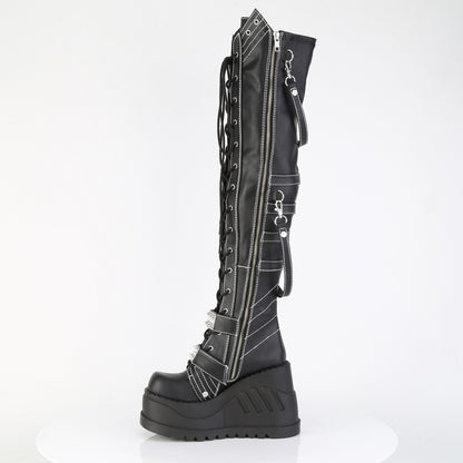 STOMP-310 4 3/4" Wedge PF STR Over-The-Knee Boot, Inside Zip