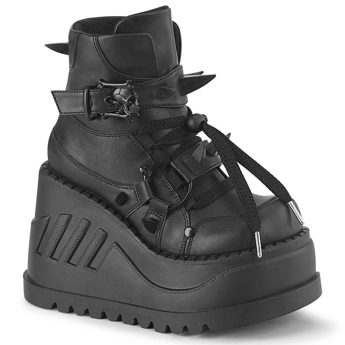 STOMP-60 *4 3/4" Wedge PF Lace-Up Ankle Boot, Inside Zip
