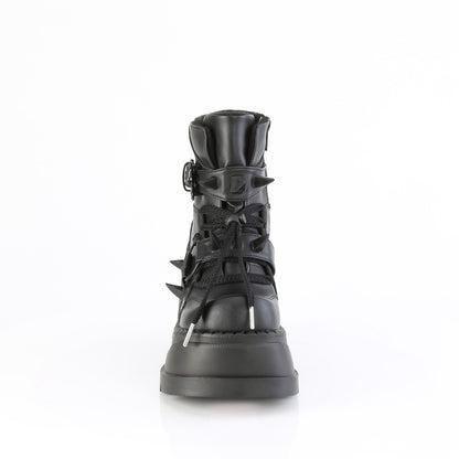 STOMP-60 *4 3/4" Wedge PF Lace-Up Ankle Boot, Inside Zip