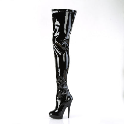 SULTRY-4000 *6" Heel, 1" PF Stretch Crotch Boot, Side Zip
