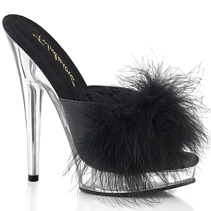 SULTRY-601F *6" Heel, 1" PF Marabou Slipper