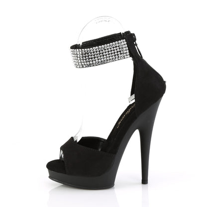 SULTRY-625 *6" Heel, 1" PF d'Orsay Sandal w/RS, Back Zip