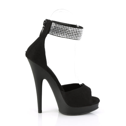 SULTRY-625 *6" Heel, 1" PF d'Orsay Sandal w/RS, Back Zip