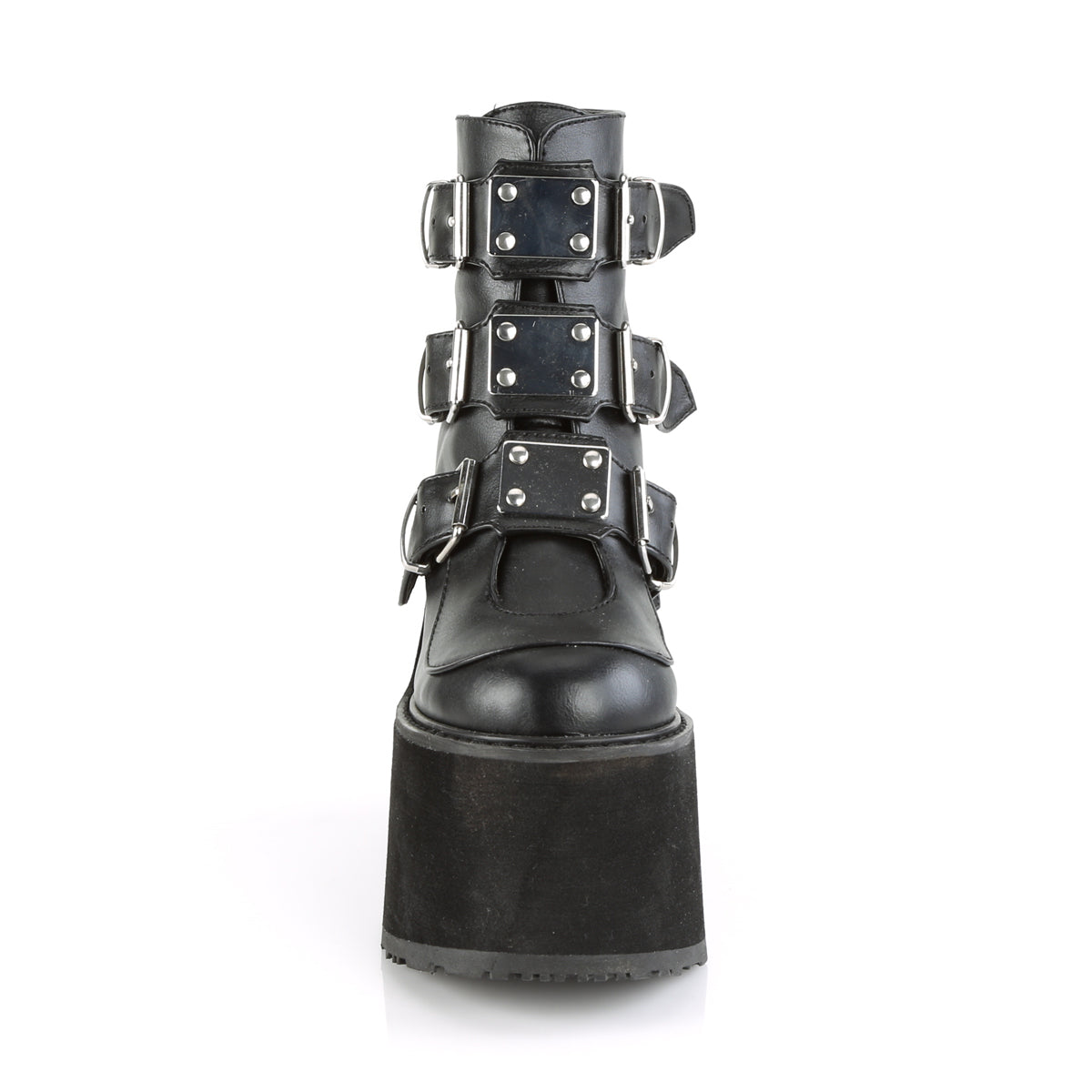 SWING-105 **5 1/2" PF Ankle Boot w/ 3 Buckle Straps, Back Zip