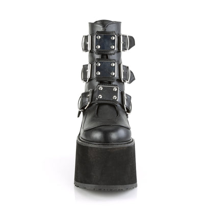 SWING-105 **5 1/2" PF Ankle Boot w/ 3 Buckle Straps, Back Zip