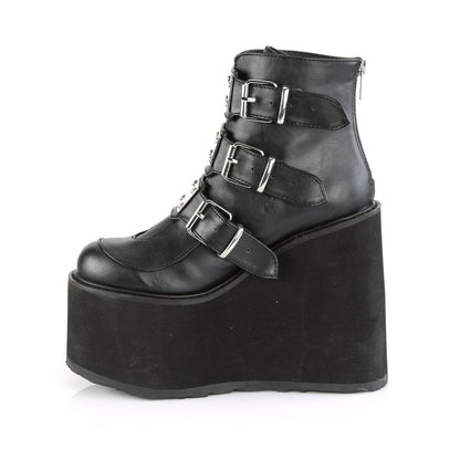 SWING-105 5 1/2" PF Ankle Boot w/ 3 Buckle Straps, Back Zip