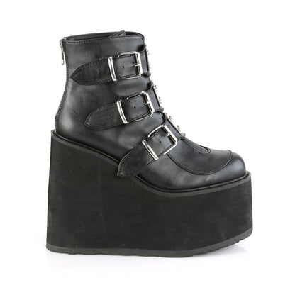 SWING-105 5 1/2" PF Ankle Boot w/ 3 Buckle Straps, Back Zip