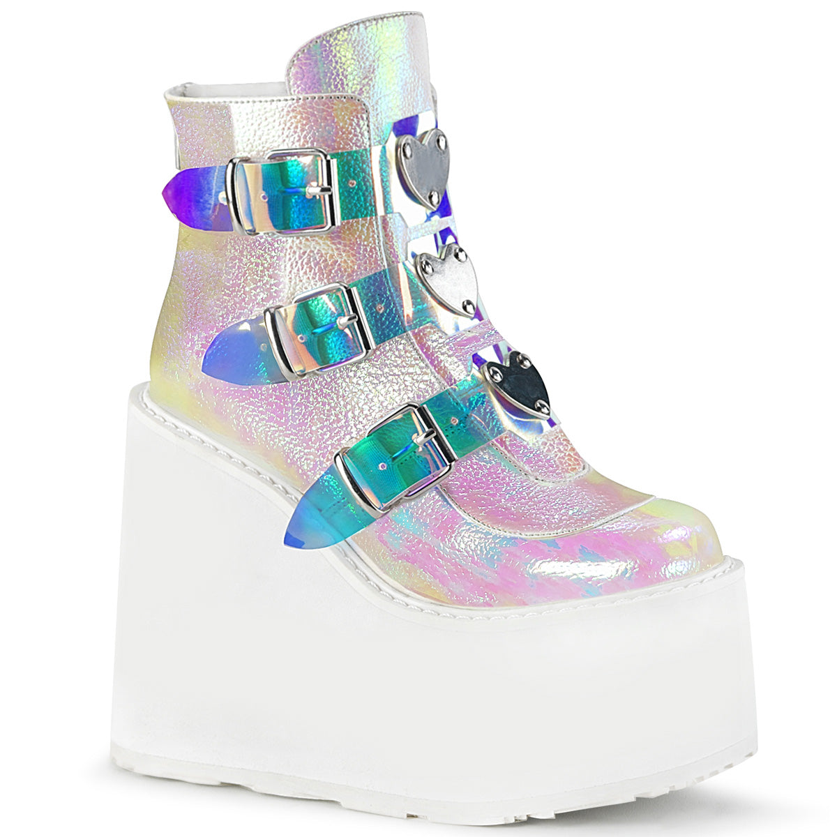 SWING-105 5 1/2" PF Ankle Boot w/ 3 Buckle Straps, Back Zip