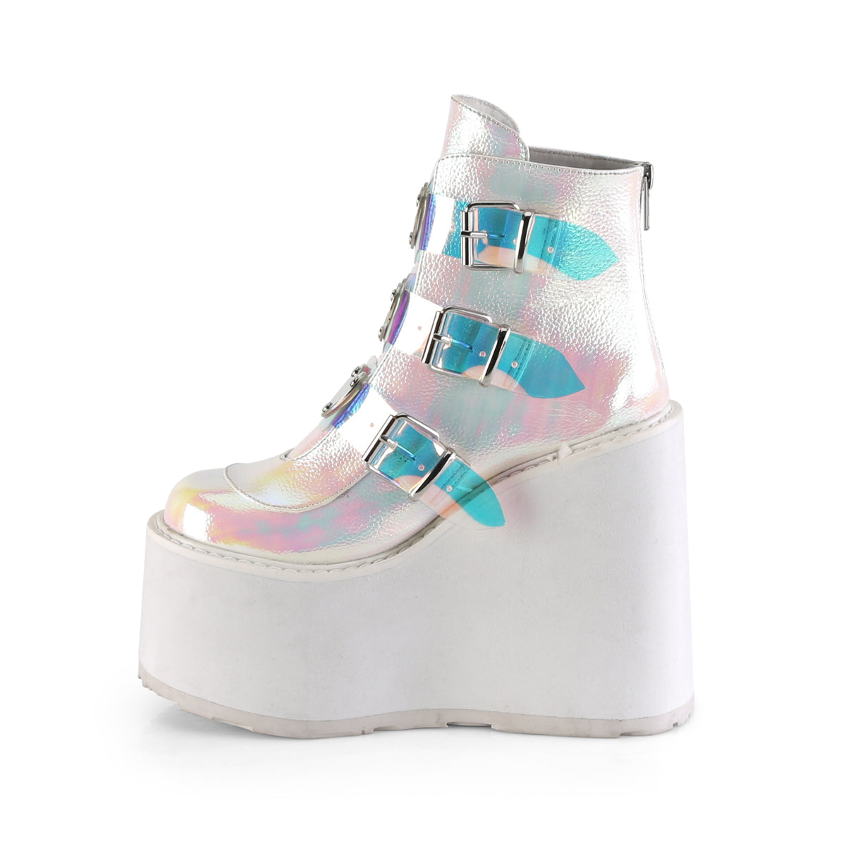 SWING-105 5 1/2" PF Ankle Boot w/ 3 Buckle Straps, Back Zip