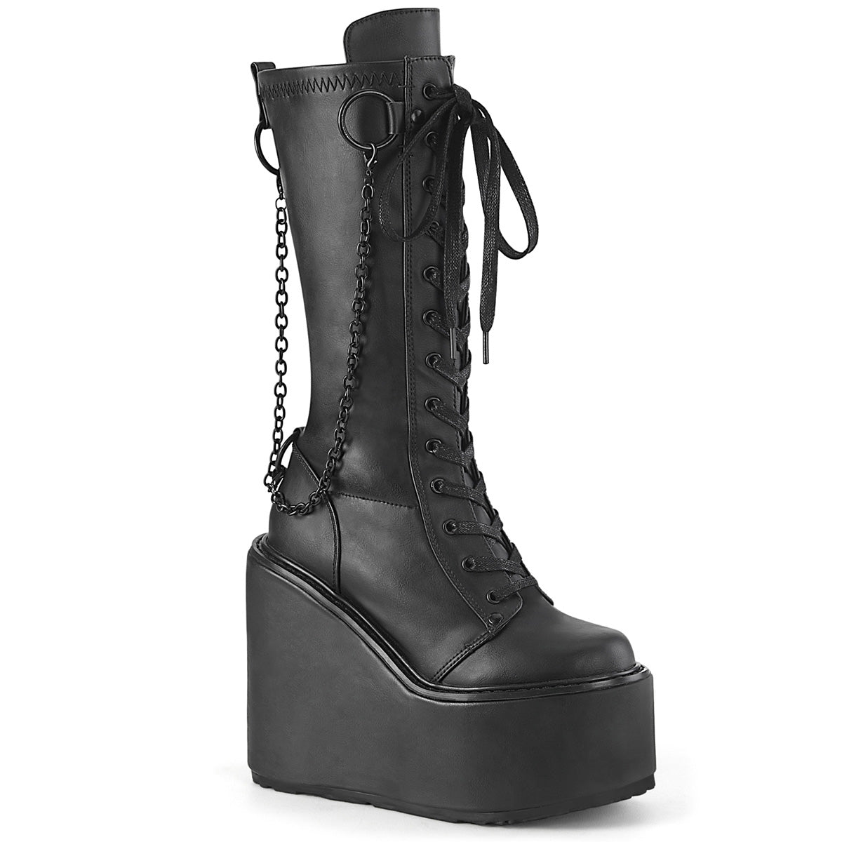 SWING-150 *5 1/2" PF Lace-Up Knee High Boot, Side Zip