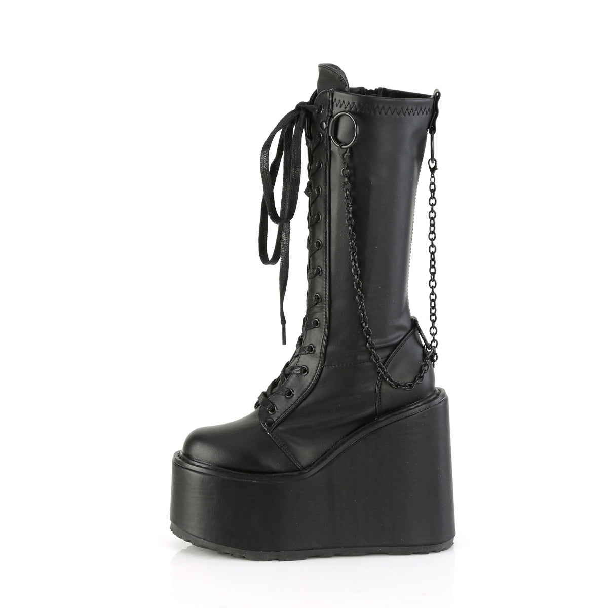 SWING-150 *5 1/2" PF Lace-Up Knee High Boot, Side Zip