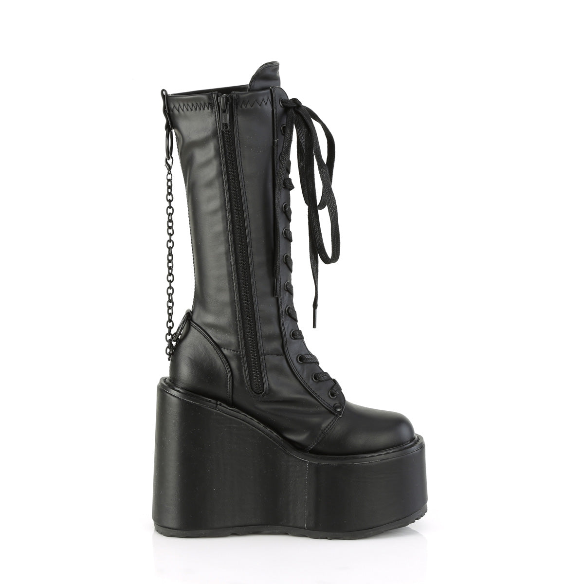 SWING-150 *5 1/2" PF Lace-Up Knee High Boot, Side Zip