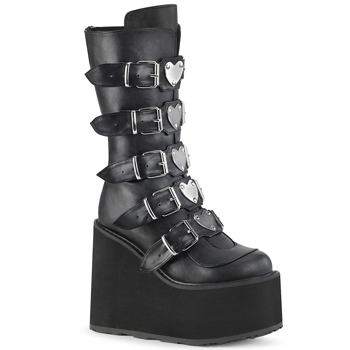 SWING-230 5 1/2" PF Mid-Calf Boot w/5 BuckleStraps, BackMetalZip