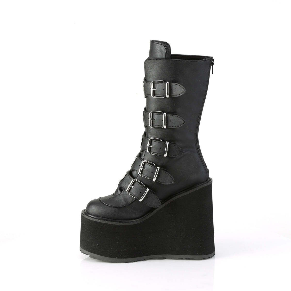 SWING-230 5 1/2" PF Mid-Calf Boot w/5 BuckleStraps, BackMetalZip