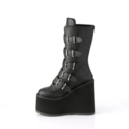 SWING-230 5 1/2" PF Mid-Calf Boot w/5 BuckleStraps, BackMetalZip