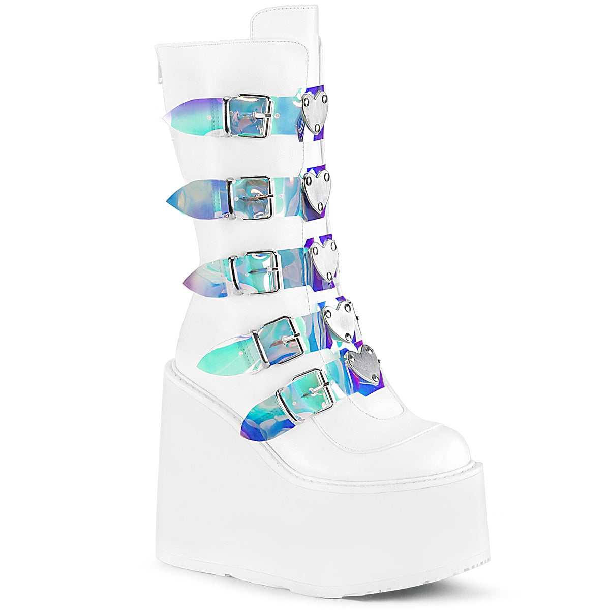 SWING-230 5 1/2" PF Mid-Calf Boot w/5 BuckleStraps, BackMetalZip