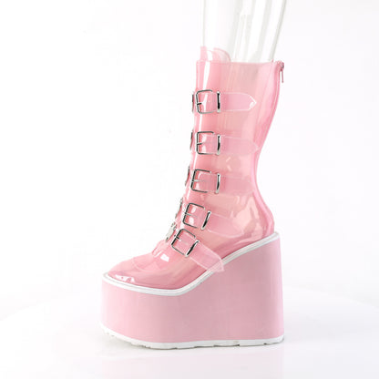 SWING-230C **5 1/2" PF Mid-Calf Boot w/5 Buckle Straps, Back Metal Zip