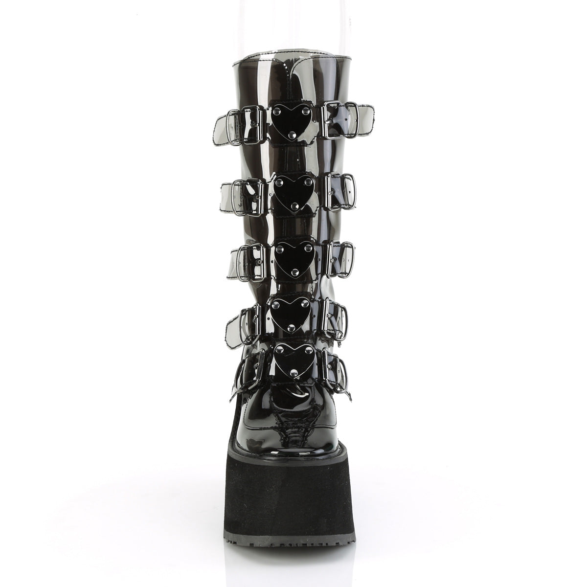 SWING-230C **5 1/2" PF Mid-Calf Boot w/5 Buckle Straps, Back Metal Zip