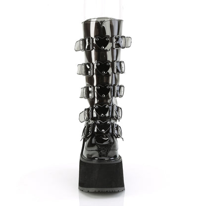 SWING-230C **5 1/2" PF Mid-Calf Boot w/5 Buckle Straps, Back Metal Zip