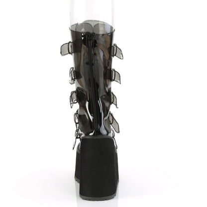 SWING-230C **5 1/2" PF Mid-Calf Boot w/5 Buckle Straps, Back Metal Zip