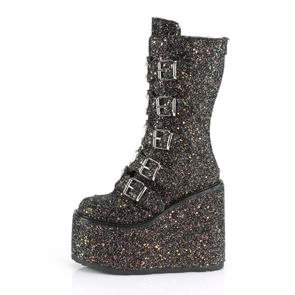 SWING-230G *5 1/2" PF Mid-Calf Boot w/ 5 Buckle Straps, Back Metal Zip