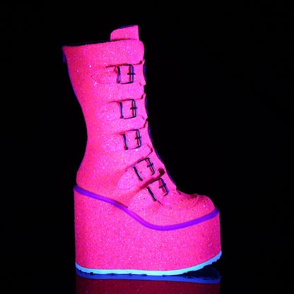 SWING-230G 5 1/2" PF Mid-Calf Boot w/ 5 Buckle Straps, Back Metal Zip