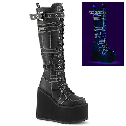 SWING-260 *5 1/2" PF Lace-Up Knee High Boot, Side Zip