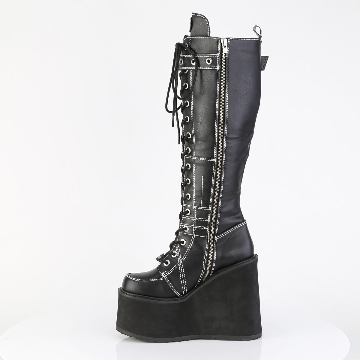 SWING-260 *5 1/2" PF Lace-Up Knee High Boot, Side Zip