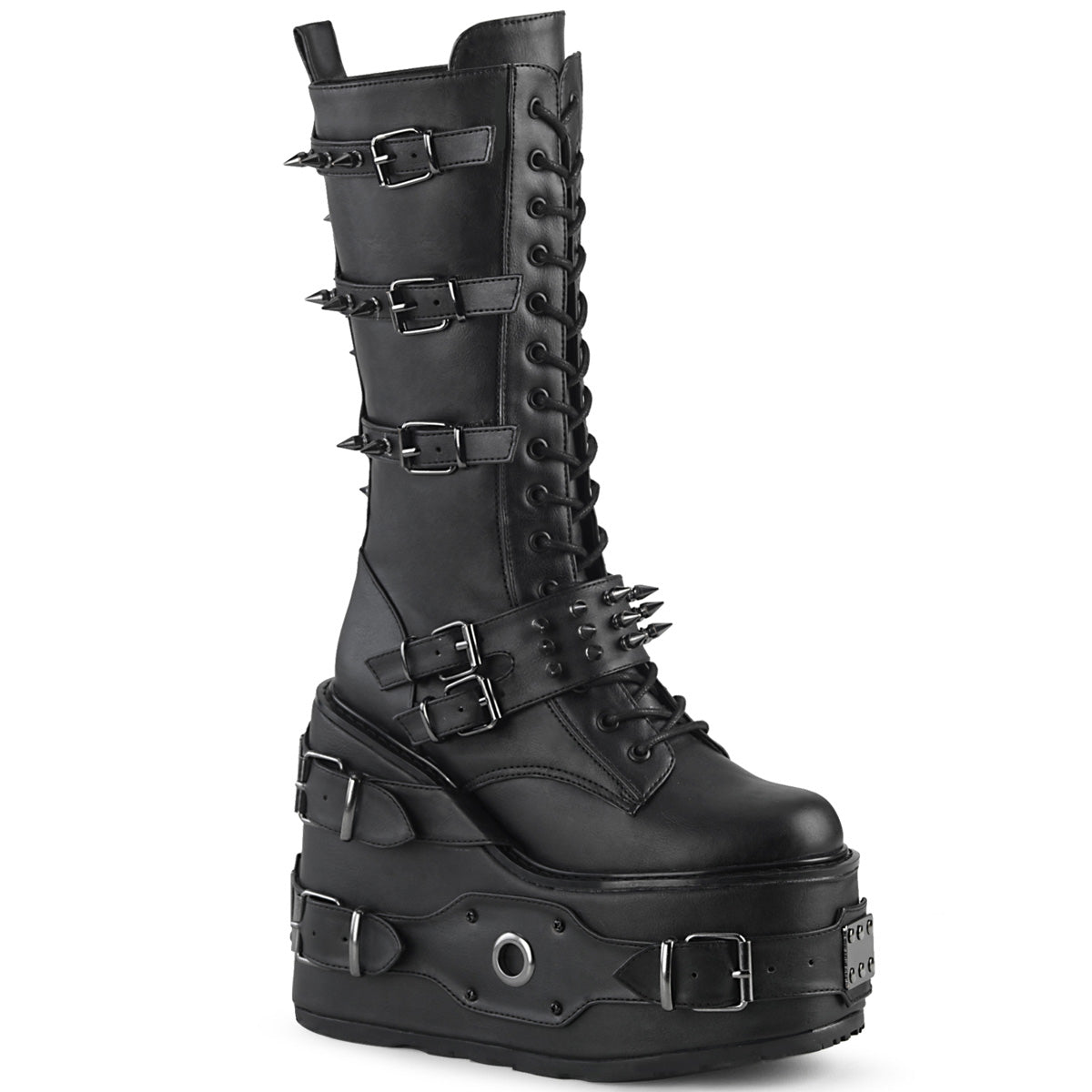 SWING-327 5 1/2" PF Lace-Up Mid-Calf Boot, Side Zip