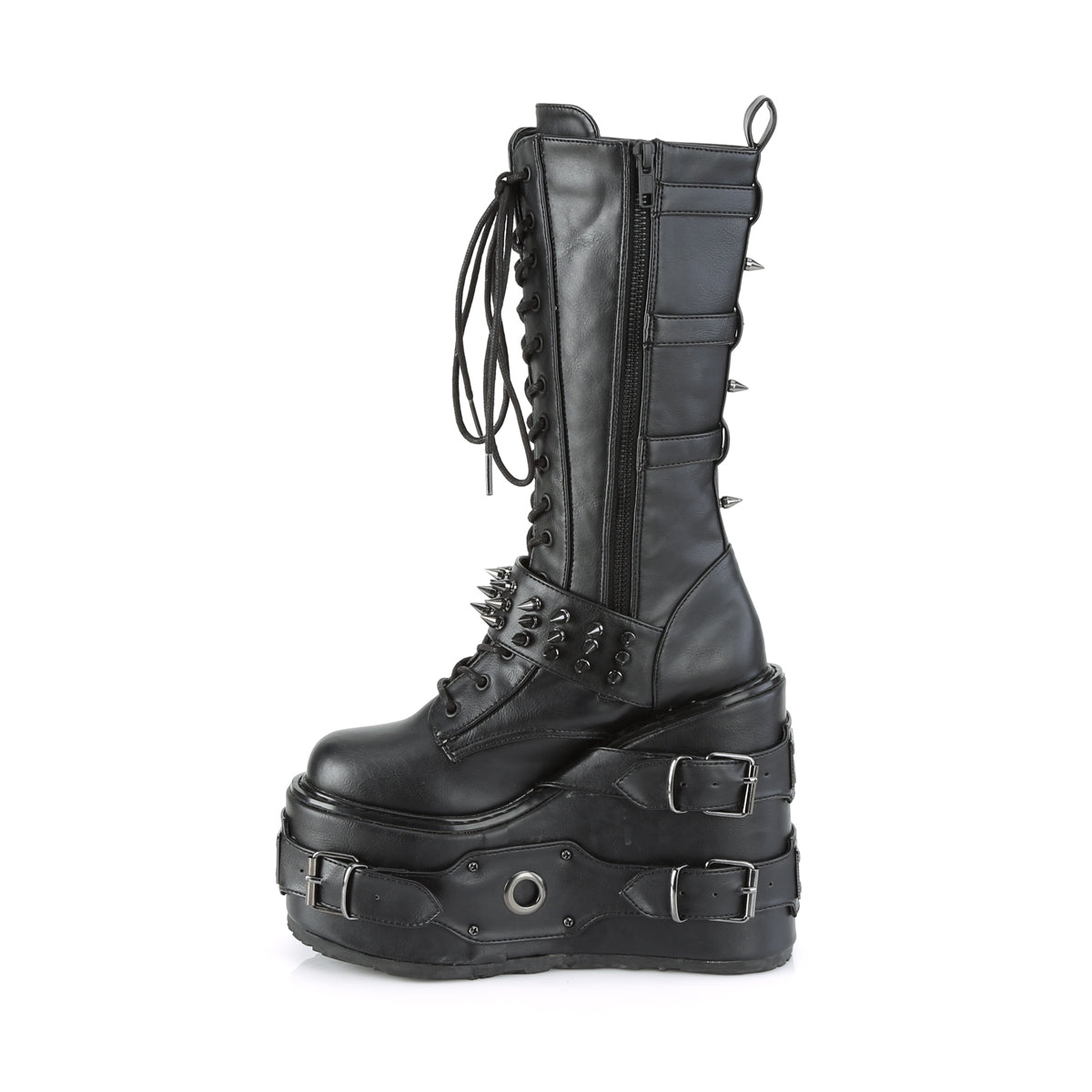 SWING-327 5 1/2" PF Lace-Up Mid-Calf Boot, Side Zip
