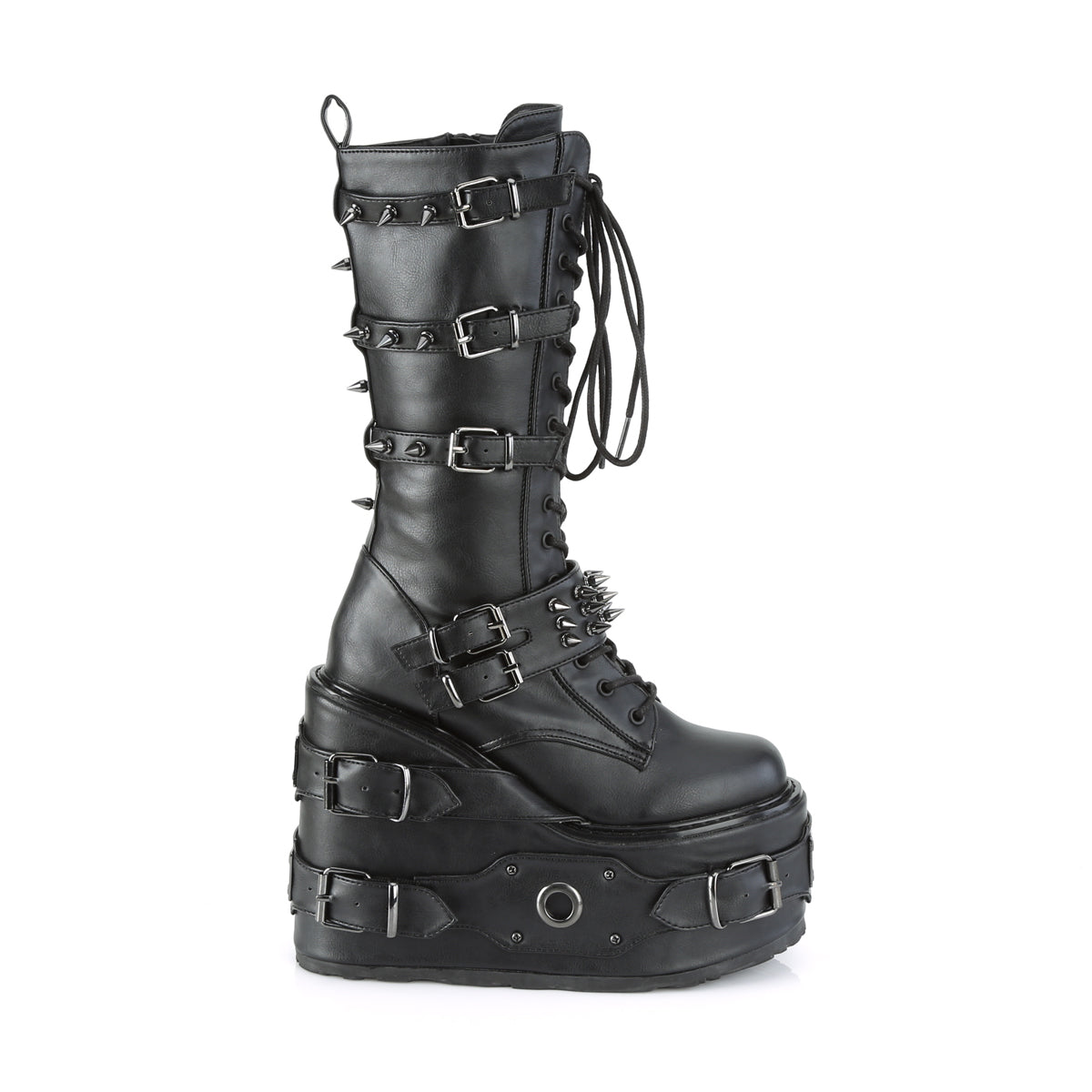 SWING-327 5 1/2" PF Lace-Up Mid-Calf Boot, Side Zip