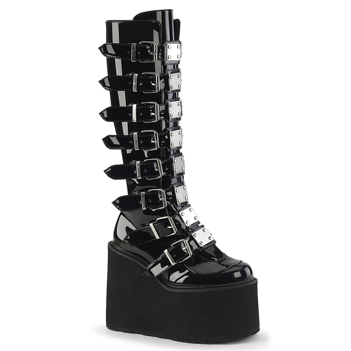 SWING-815 5 1/2" PF Goth Punk Gogo Cyber Knee BT w/ Metal Plates