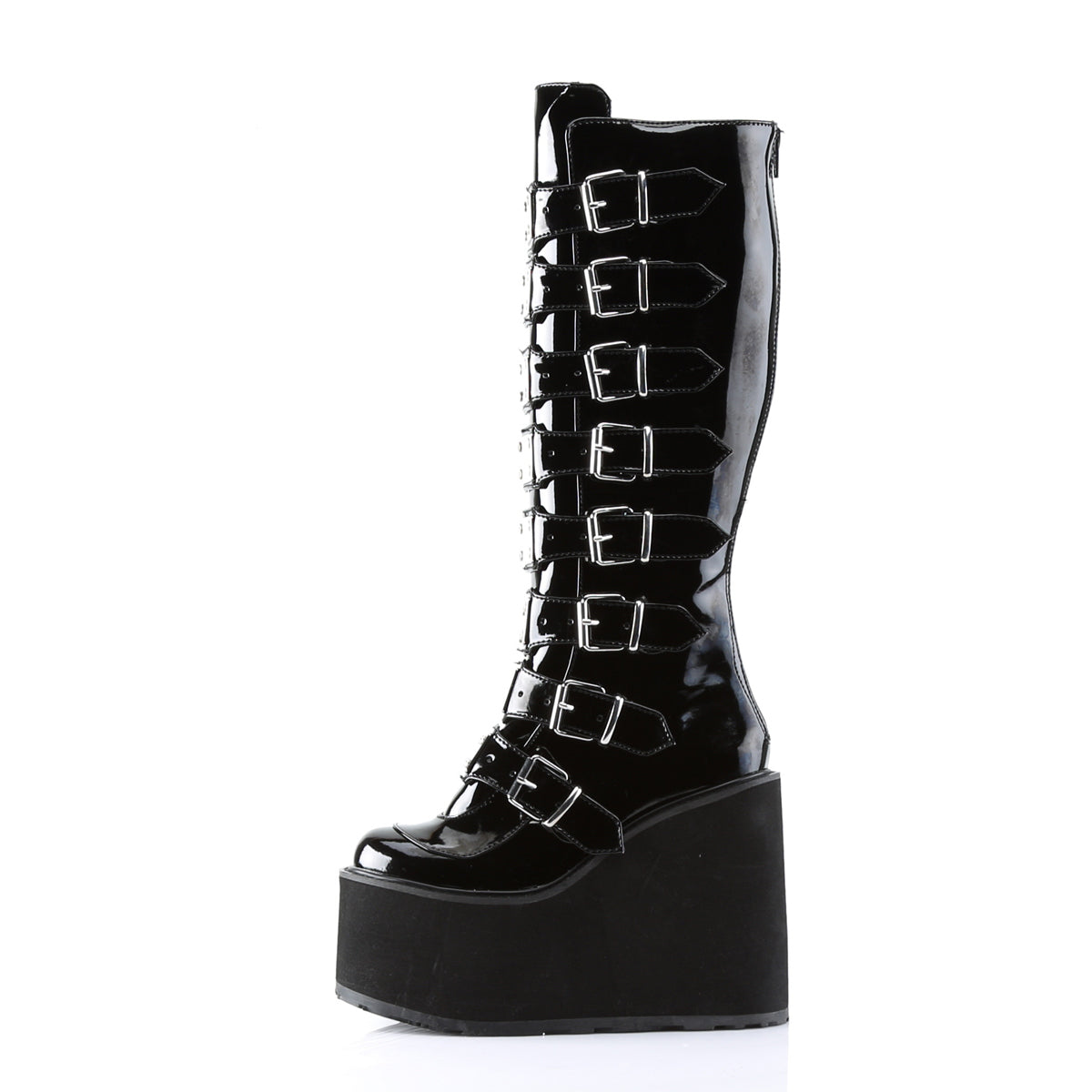 SWING-815 5 1/2" PF Goth Punk Gogo Cyber Knee BT w/ Metal Plates
