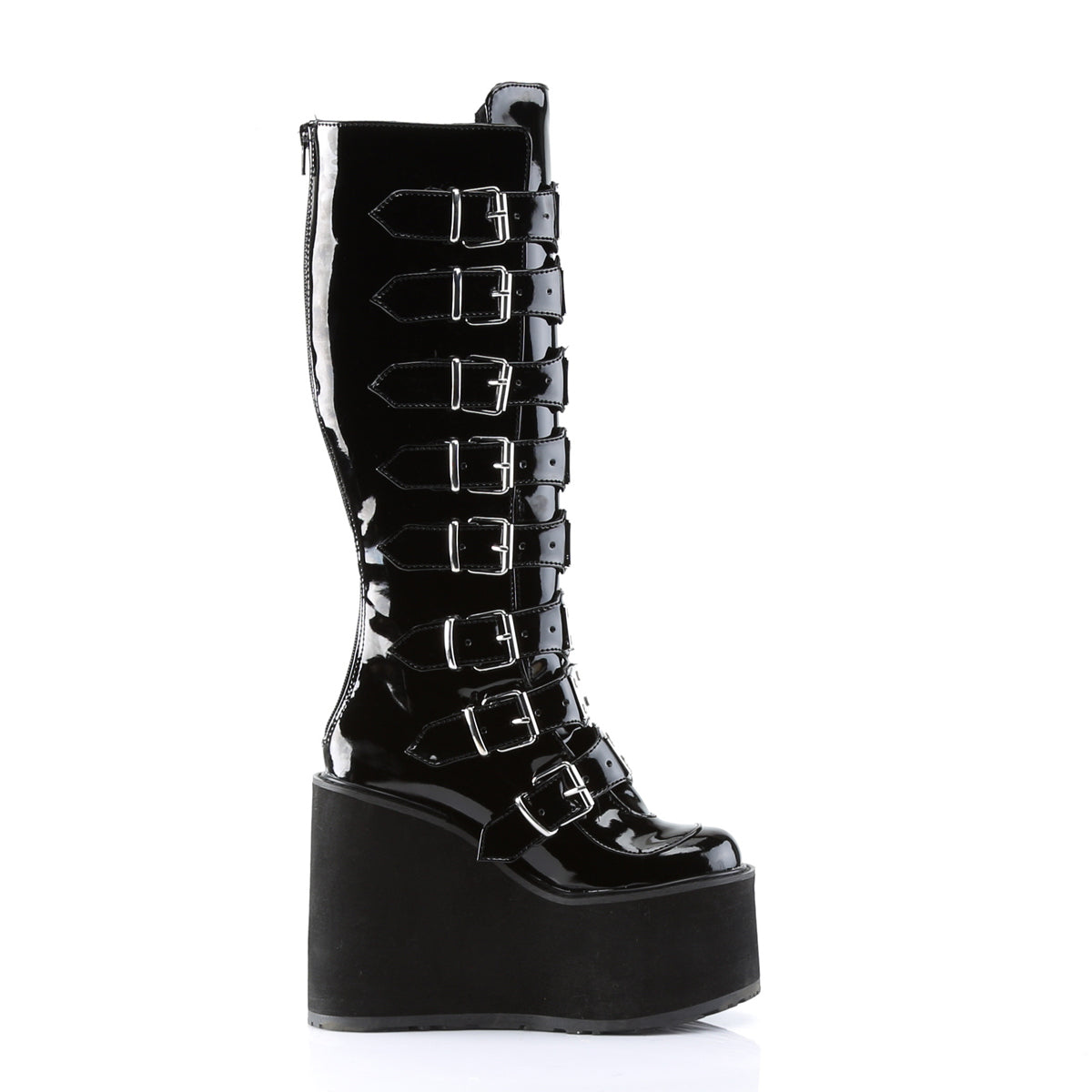 SWING-815 5 1/2" PF Goth Punk Gogo Cyber Knee BT w/ Metal Plates