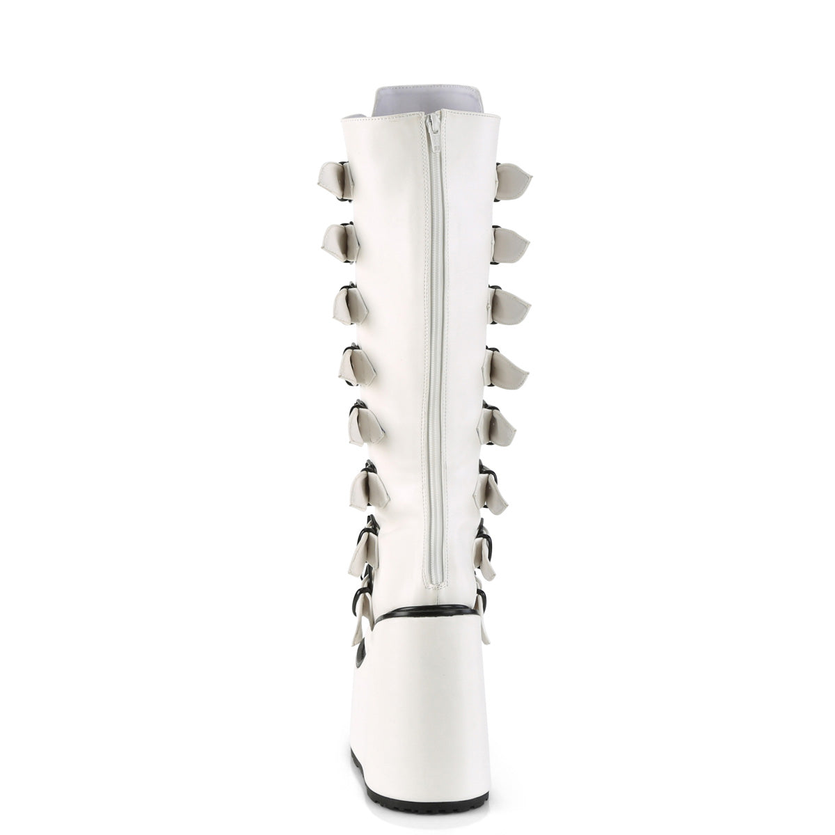 SWING-815 *5 1/2" PF Knee High Boot w/8 Buckle Straps,Back Metal Zip