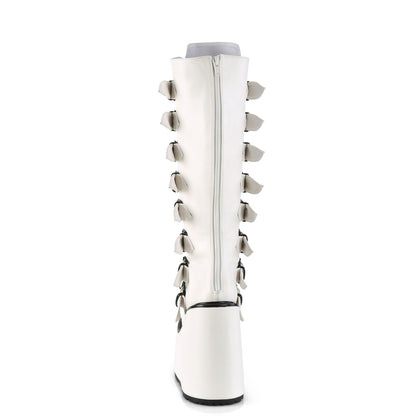SWING-815 *5 1/2" PF Knee High Boot w/8 Buckle Straps,Back Metal Zip