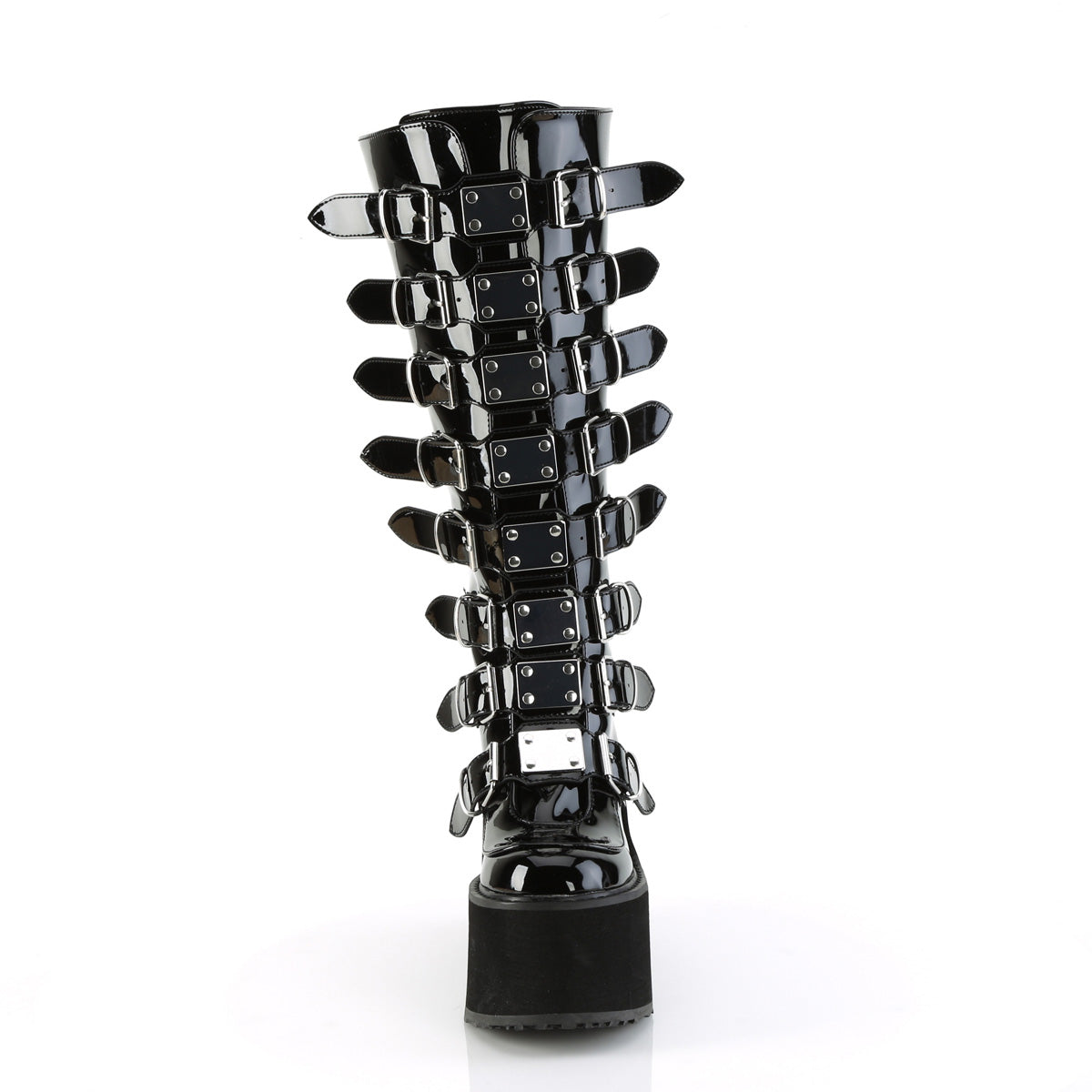 SWING-815WC 5 1/2" PF Wide Calf Knee Boot w/ Buckle Straps, Back Zip