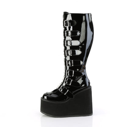 SWING-815WC 5 1/2" PF Wide Calf Knee Boot w/ Buckle Straps, Back Zip