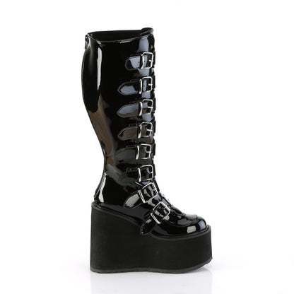 SWING-815WC 5 1/2" PF Wide Calf Knee Boot w/ Buckle Straps, Back Zip